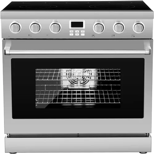 Miniatura 11 de VEVOR Estufa eléctrica de 30 pulgadas, horno de 4.8 pies cúbicos de capacidad, estufa de cocina de acero inoxidable compacta independiente, con 4