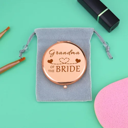 Miniatura 7 de Regalos para la abuela de la novia, regalos de fiesta de boda, regalo de agradecimiento, espejo compacto para abuela, regalo de boda, espejo