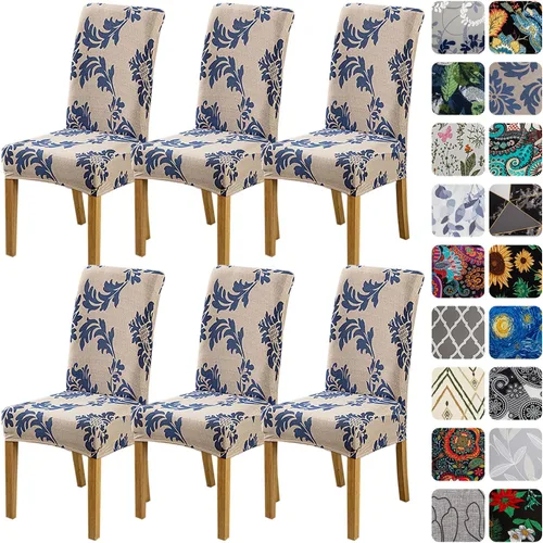 Miniatura 55 de HZDHCLH Juego de 6 fundas grises para sillas Parsons de elastano para comedor, fundas elásticas de elastano para sillas Parsons, fundas de asiento
