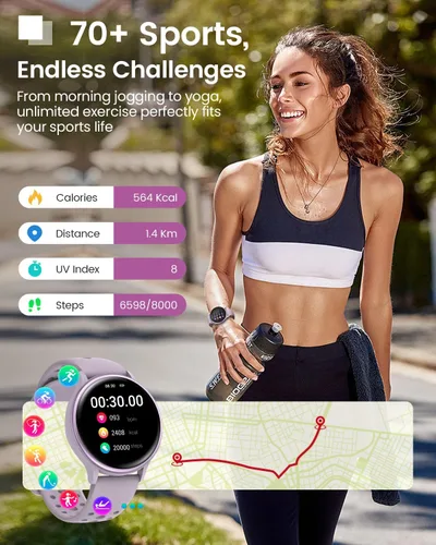Miniatura 3 de Relojes inteligentes para mujeres y hombres (respuesta/hacer llamadas), reloj inteligente impermeable para Android y iPhone, reloj inteligente