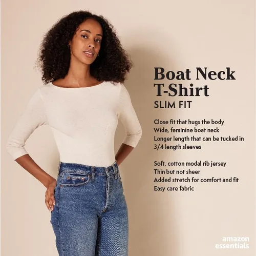 Miniatura 2 de Tienda Essentials, camiseta de manga 34 para mujer
