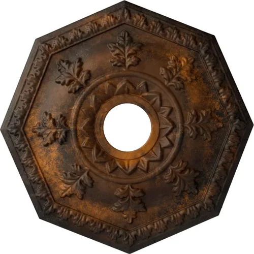 Miniatura 62 de Ekena Millwork CM18NTFCS Nottingham Medallón de techo, cobre flash