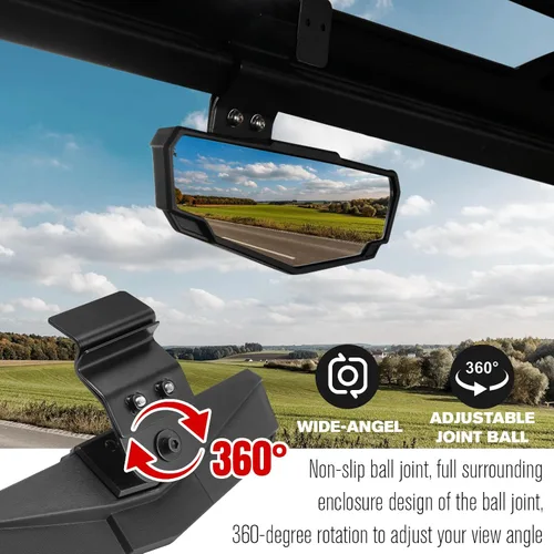 Miniatura 2 de A & UTV PRO Espejo retrovisor central para Can-Am Defender MAX Polaris Ranger 570 900 1000 accesorios de tripulación 2015-2024, espejo trasero