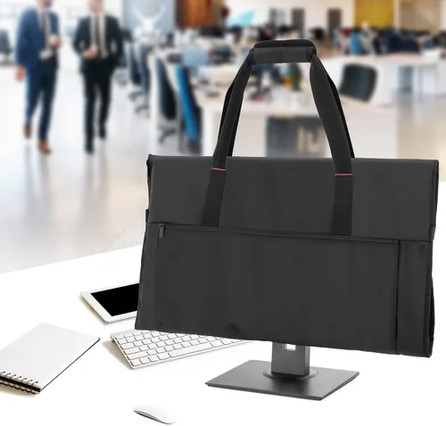 Miniatura 5 de Trunab Funda de transporte de viaje para pantallas LCD y monitores de 27", con forro acolchado de terciopelo, bolsa protectora para monitor Negro
