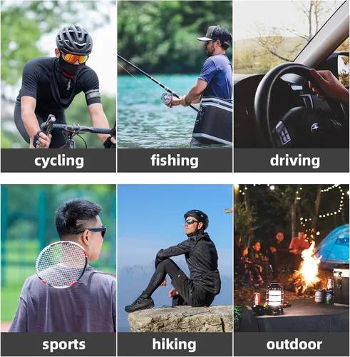 Miniatura 8 de ROCKBROS Polaina refrescante para el cuello con bucles para las orejas, cubiertas faciales de verano para hombres y mujeres, máscara de ciclismo