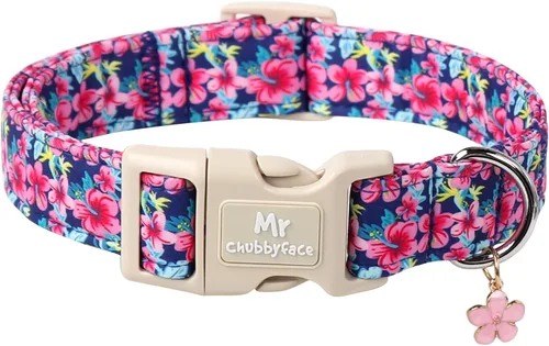 Miniatura 45 de MR.CHUBBYFACE· Collar de perro de primavera y verano, lindos collares de perro de limón verde, collar ajustable de tela natural suave para perros