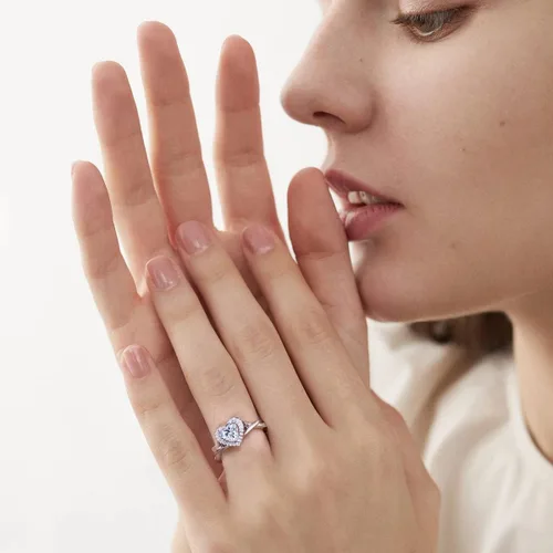 Miniatura 2 de BELLNA Anillo de promesa de plata de ley 925 para mujer, anillo de compromiso de boda de compromiso de boda con zafiro azul rubí y esmeralda