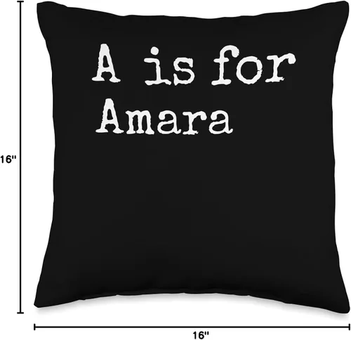 Miniatura 4 de Name Amara Classroom Daughter Custom School Kids Almohada personalizada A is for Amara Name Student Kindergarten, 16 x 16 pulgadas, multicolor