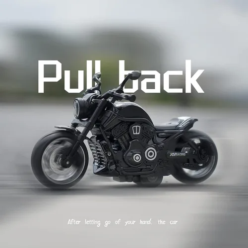 Miniatura 4 de Ming You Juguetes de motocicleta de tracción hacia atrás, motocicleta de juguete con luz intermitente y sonidos para niños mayores de 3 años