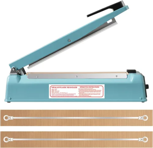 Miniatura 10 de Cuerpo de metal, sellador térmico por impulso, sellador manual de bolsas, máquina de sellado térmico de 8 pulgadas, máquina selladora de impulsos