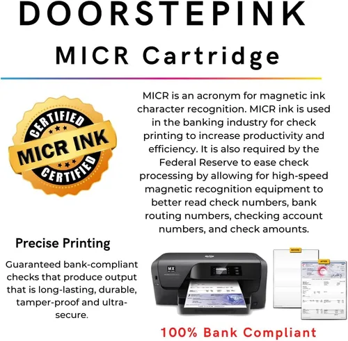 Miniatura 2 de DoorStepInk Cartucho de tinta remanufacturado en Estados Unidos para HP 63XL 63 XL negro MICR para HP Envy 4528 4527 4526 HP Officejet 3831 5255