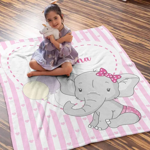 Miniatura 154 de Artsadd Manta de bebé personalizada para niños y niñas con nombre, manta personalizada con nombre de bebé con patrón de unicornio, manta