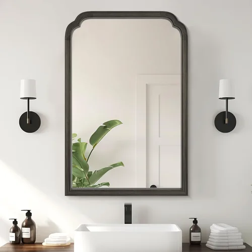Miniatura 22 de WallBeyond Espejo de longitud completa para montar en la pared, 65 x 22 pulgadas, espejo de suelo con marco de madera rústica, espejo grande