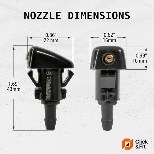 Miniatura 7 de Boquillas ajustables para limpiaparabrisas compatibles con Jeep Grand Cherokee Patriot Compass Caliber, Dodge Charger Durango, Ram 1500 2500