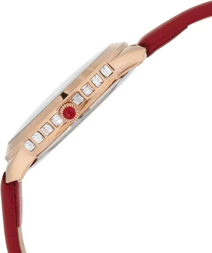 Miniatura 3 de Akribos AK1059 - Reloj con 3 marcadores de diamantes auténticos, correa de piel cómoda, cuarzo japonés