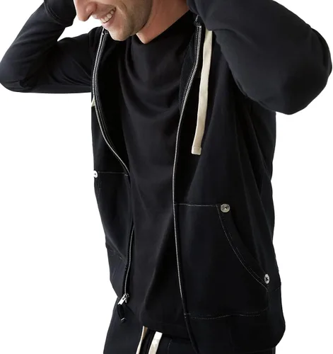Miniatura 3 de True Religion Sudadera con capucha con cremallera y logotipo de Buda para hombre Negro