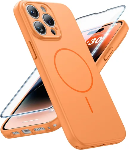 Miniatura 73 de FNTCASE Funda para iPhone 14 Pro Max color azul: [compatible con Magsafe] Funda magnética mate sólida con [protección completa de la cámara]