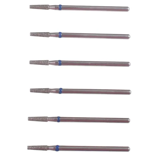 Miniatura 3 de Juego de brocas de cutícula de barril cónico con funda, 6 brocas de diamante profesional para preparación de uñas, herramienta eléctrica de uñas
