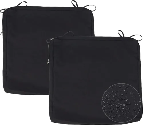 Miniatura 13 de Fundas de cojín repelentes al agua para asiento de patio, solo fundas de cojín para asientos de exteriores