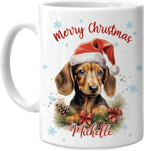 Miniatura 34 de Hyturtle Regalos personalizados para amantes de los osos – Taza de café de cerámica con nombre personalizado de oso con sombrero de Papá Noel