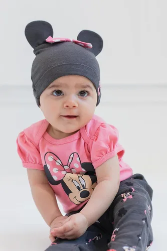 Miniatura 4 de Disney Minnie Mouse - Conjunto de 3 piezas para bebés y niñas Mix N' Match Body Pants Hat