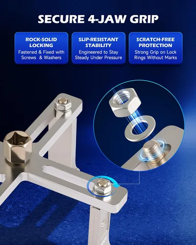 Miniatura 6 de Orion Motor Tech Herramienta de extracción de bomba de combustible, herramienta de anillo de bloqueo de tanque de combustible de plástico ajustable