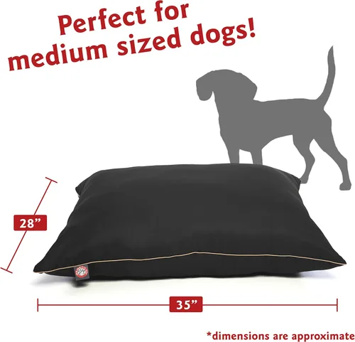 Miniatura 2 de Majestic Pet Cama rectangular para perros tamaño mediano, lavable, cama antideslizante y cómoda para mascotas, cama para jaula para perros, almohada