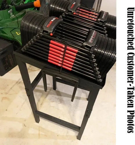Miniatura 6 de Soporte para mancuernas y pesas rusas, ajustable y resistente para uso comercial, soporte de pesas rusas, estante de almacenamiento de pesas rusas