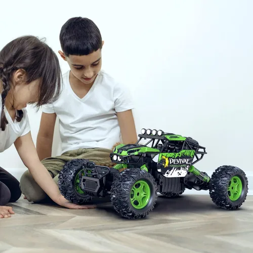 CROBOLL Autos RC grandes 1:12 para niños con función de elevación mejorada, auto de control remoto 4WD de 2.4 GHz, juguete de regalo, camión Verde