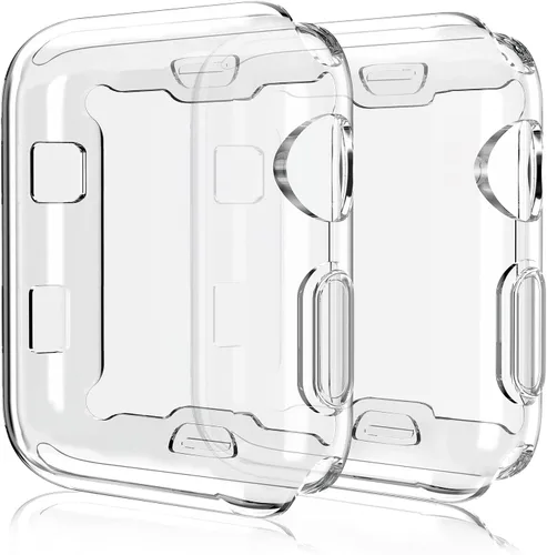 Miniatura 7 de Paquete de 2 fundas compatibles con Apple Watch de 1.496 pulgadas (1.496 in), protector de pantalla de poliuretano termoplástico (TPU), funda