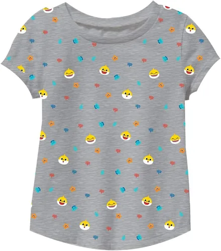 Miniatura 4 de Nickelodeon Baby-Girls Baby Shark 2-Piece T-Shirt Bundle Set - Toddler Girl Size 2t-5t - Mommy & Daddy Shark