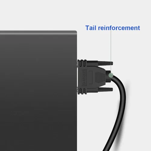 Miniatura 5 de Cable de extensión serie DB15 RS232 de 10 pies 28AWG DB15 de 15 pines, hembra a hembra, conector chapado en oro de 15 pines recto a través del cable