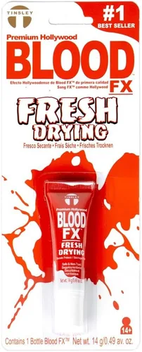 Blood FX - Sangre falsa de secado fresco para efectos especiales, sangre lavable realista que no mancha para Halloween, teatro, cosplay y maquillaje