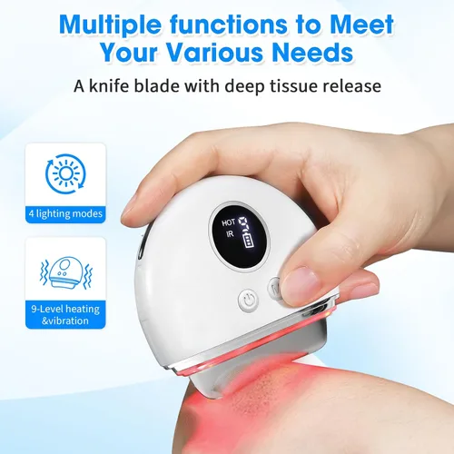 Miniatura 2 de Pistola eléctrica de fascia y raspador muscular con calefacción y vi-bration - para tejido profundo, liberación miofascial, Gua Sha y masaje