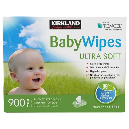 Miniatura 3 de Kirkland Signature Toallitas para bebé, ultra suaves, sin perfume, 100 toallitas