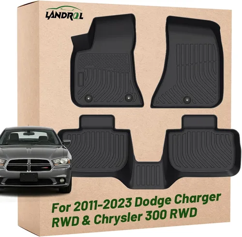 Alfombrillas para el Suelo del Automóvil de Repuesto para Dodge Charger RWD/Chrysler 300 RWD 2011-2023 (NO para AWD) Revestimientos de Protección de