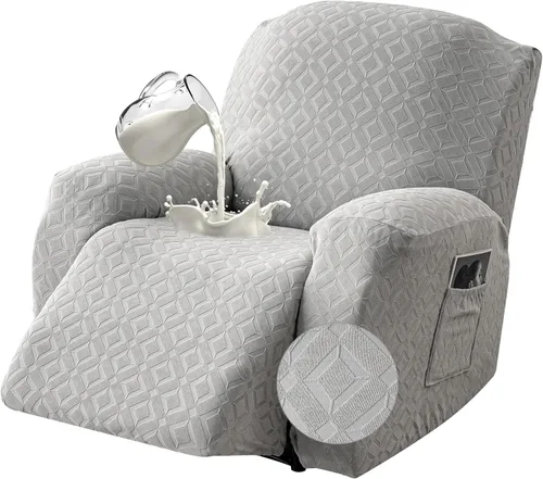 Miniatura 43 de Gennia Funda Impermeable para Sofá Reclinable, Fundas Elásticas para Sofá Reclinable con Bolsillos, Fundas Lavables para Sillón Reclinable Lazy Boy