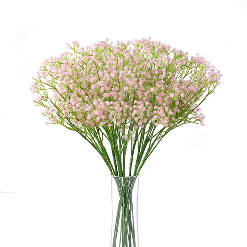 Miniatura 25 de N&T NIETING - Ramo de 10 flores artificiales de aliento de bebé, gypsophila falsa, toque real, arreglo de flores artificiales para bodas, fiestas