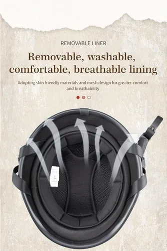 Miniatura 5 de Casco de motocicleta estilo alemán, medio casco con carcasa de media concha para motocicletas Chopper Cruiser