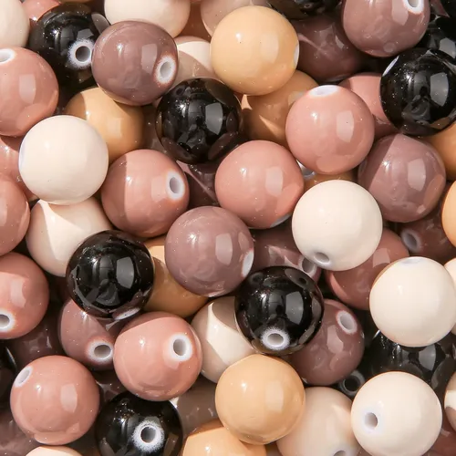 Miniatura 14 de Cuentas acrílicas de 0.630 in, 100 cuentas de bolígrafo de color arcoíris Ab, cuentas de chunk Bubblegum para bricolaje para hacer joyas, pulseras