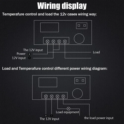 Miniatura 5 de Twidec Controlador de temperatura /DC 12V programable -50 a 230.0 °F (-58 a 230 °F) Pantalla LED rojo/azul Monitor Módulo de control de termostato