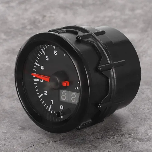 Miniatura 8 de Tacómetro electrónico para automóvil, 2.047 in/2 pulgadas, 7 colores, velocímetro LED, tacómetro de modificación de coche, apto para vehículos de 12