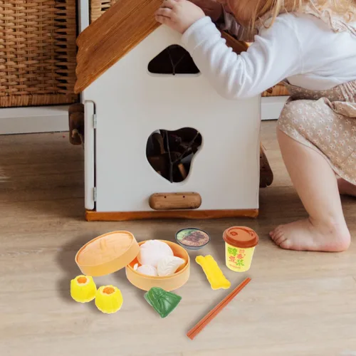 Miniatura 9 de 26pcs Dim Sum Toy Steamer Buns Chinese Breakfast Toy Kids Pretend Play Kitchen para niños y niñas