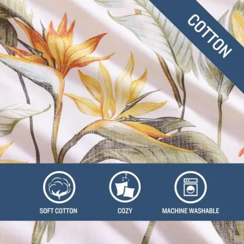 Miniatura 9 de Tommy Bahama - Juego de funda de edredón tamaño King, ropa de cama de algodón con fundas a juego y cierre de botón, juego de ropa de cama súper