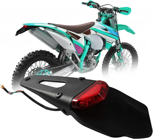 Miniatura 11 de DREAMIZER Guardabarros trasero negro ahumado 12V LED luz trasera lámpara de freno para motocicleta todoterreno Motocross Dirt Bike