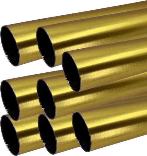 Miniatura 7 de Desunia Barra para armario redonda resistente de 48" Diámetro de 32mm Barra para ropa de latón satinado 1 paquete