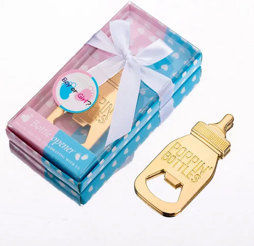Miniatura 7 de Paquete de 24 abridores de biberones para regalos de baby shower, regalos de fiesta de revelación de género para niños o niñas, abrebotellas
