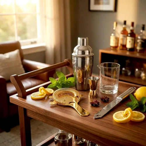 Miniatura 5 de Homestia Hawthorne - Colador de cóctel de acero inoxidable con resorte extraíble de alta densidad para bartending, cocteleras Boston y vasos Colador