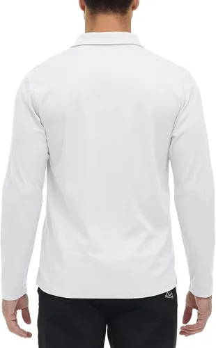 Miniatura 4 de Rdruko Polo para hombre con bolsillo de manga larga de secado rápido para golf al aire libre con cuello