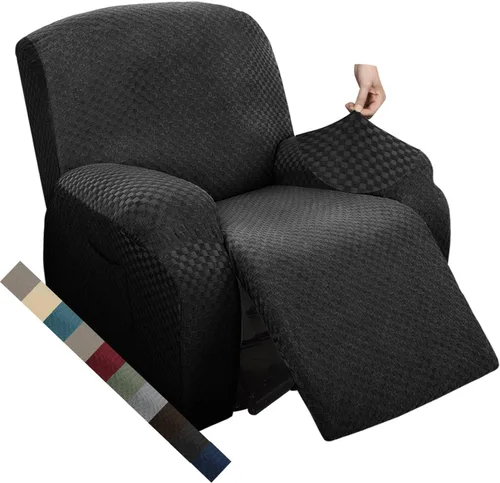 Miniatura 40 de MAXIJIN funda para sofá de 4 piezas, para sofás de 3 plazas, muy elástica, no se desliza, para perros, para mascotas, protector elástico de muebles